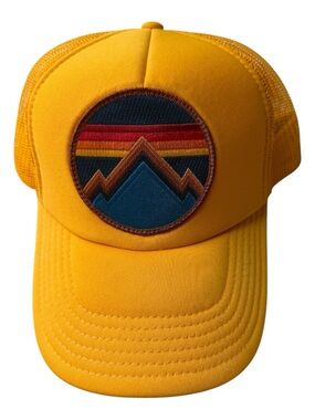 Aviator Nation Yellow Mountain High trucker hat. Adult O/S